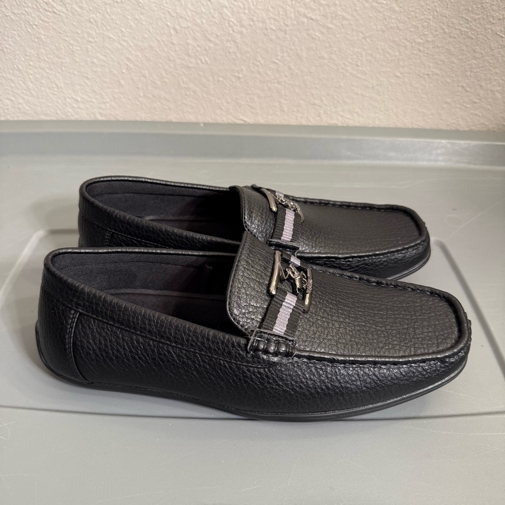 Beverly Hills Polo Club Black Loafers with Silver Accent - Picture 6 of 16